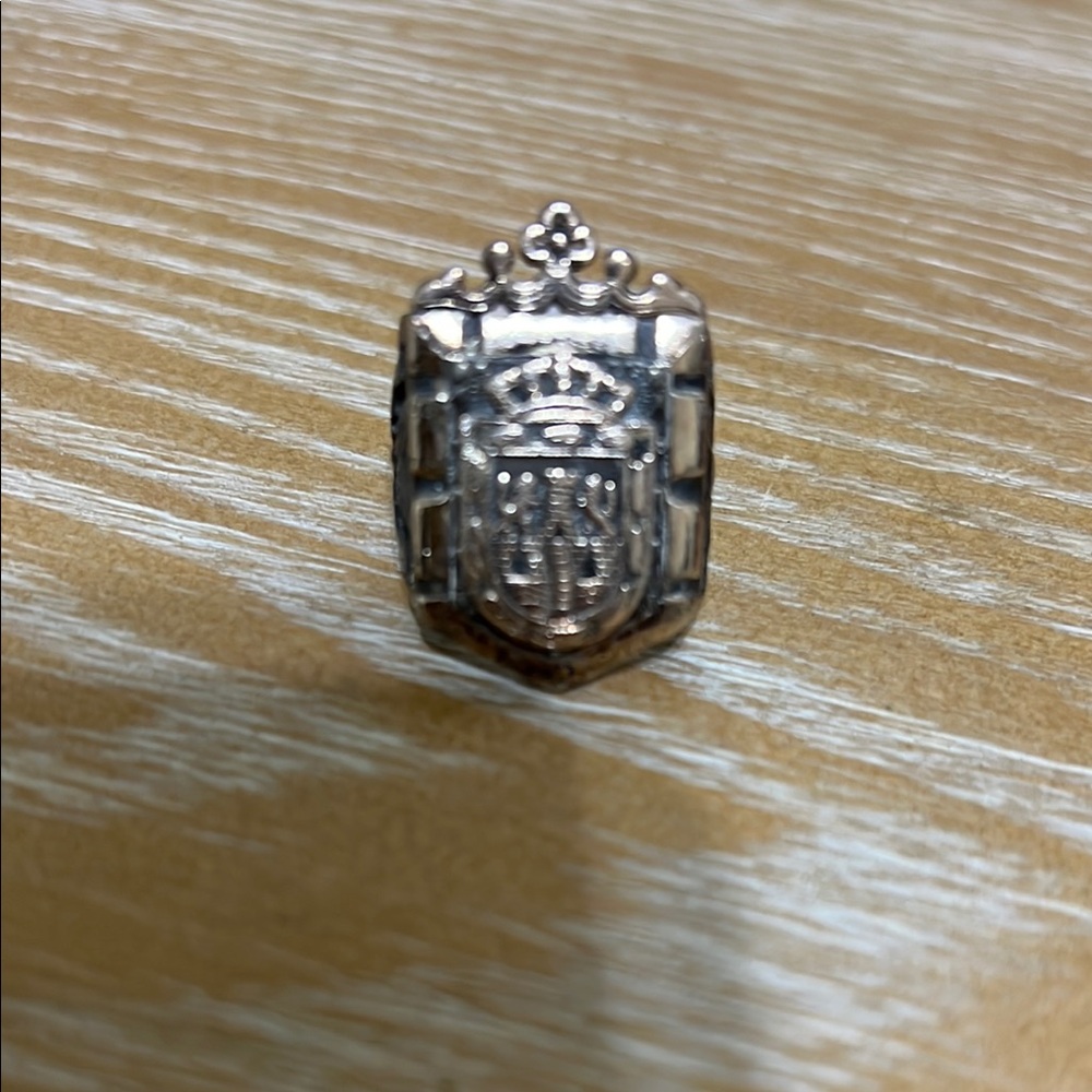 Men’s Silver and Copper Crest Ring